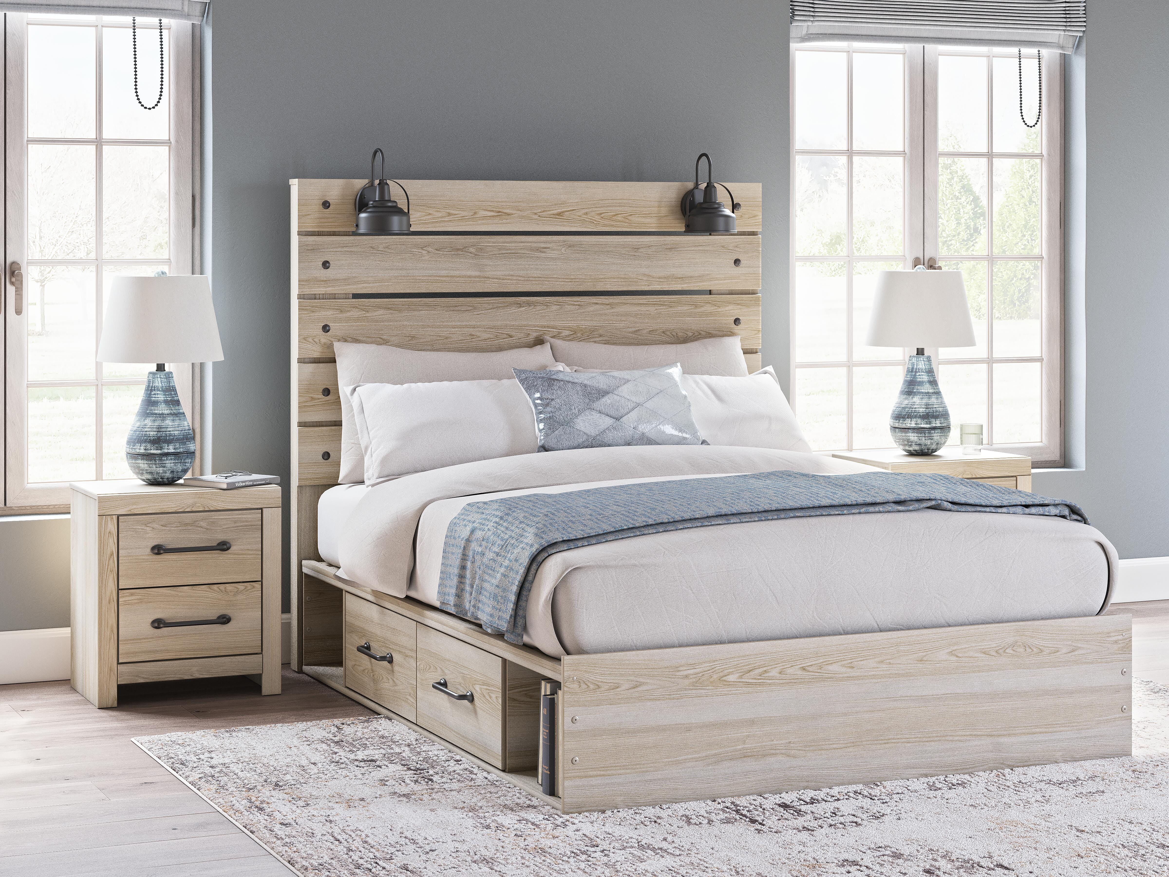 Senbry Queen Panel Bed with Storage - image 1
