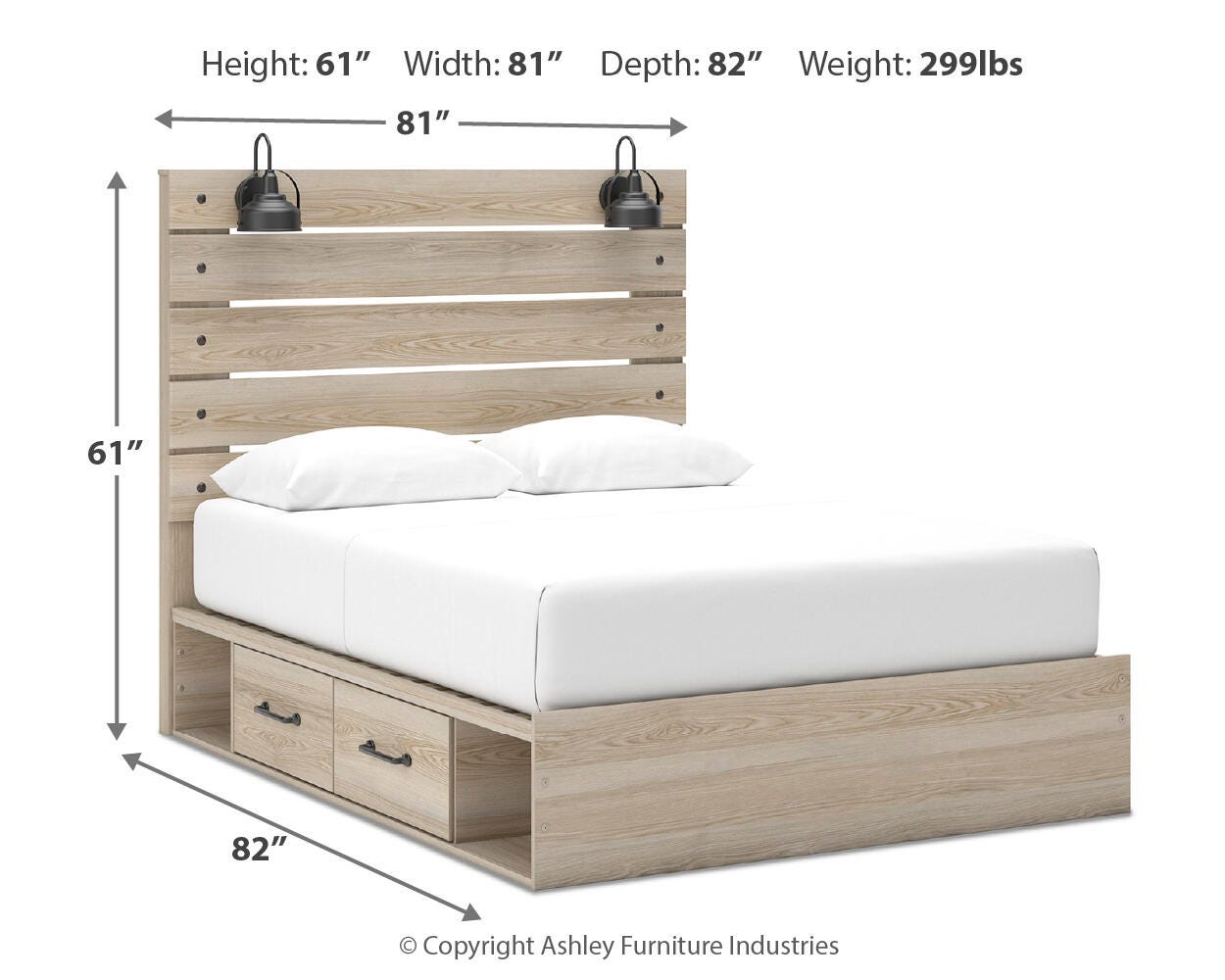 Senbry Queen Panel Bed with Storage - image 4