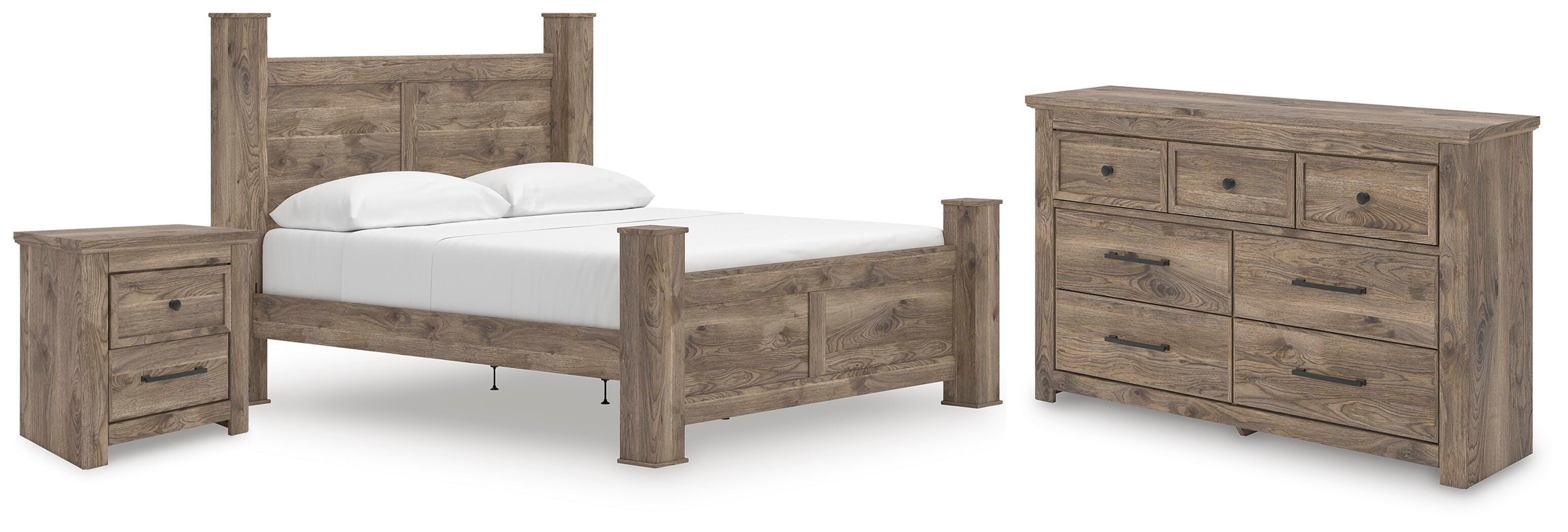 Keithland King Poster Bed, Dresser and Nightstand - image 1