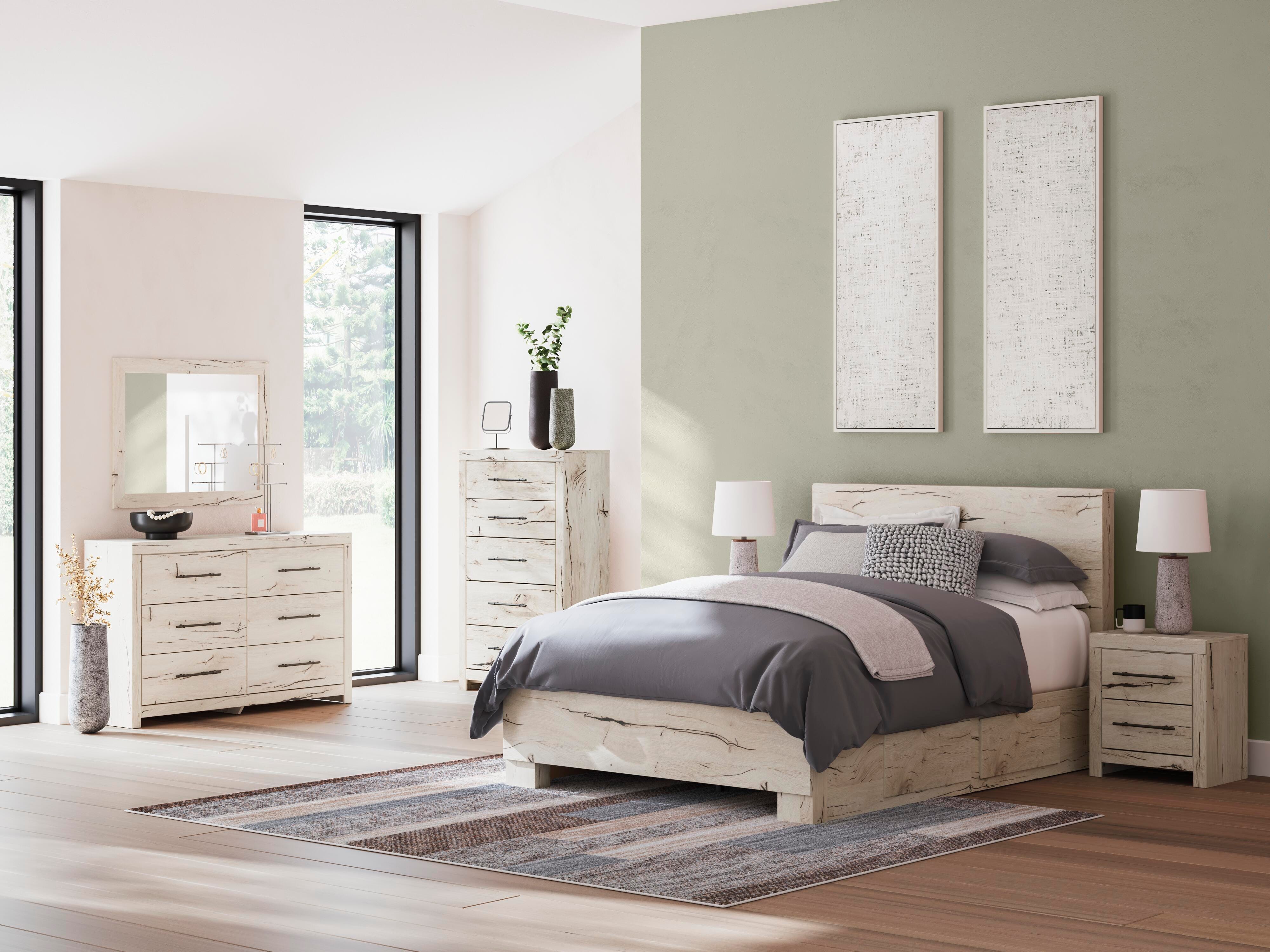 Cama de panel Queen Lawroy con almacenamiento - image 10