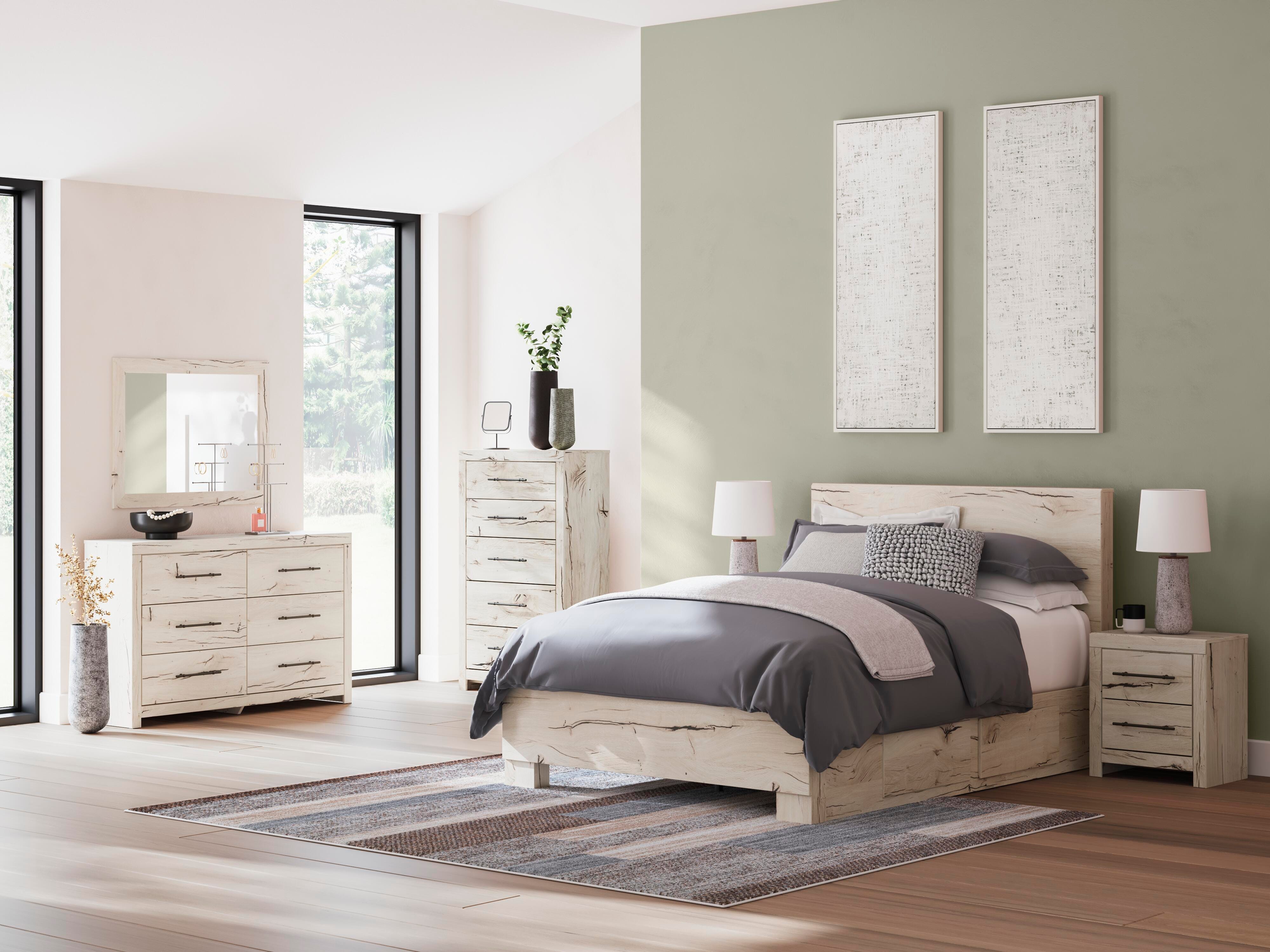 Cama de panel Queen Lawroy con almacenamiento - image 10