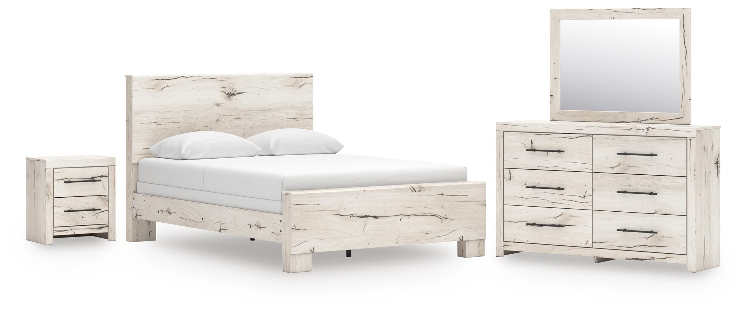 Lawroy Queen Panel Bed, Dresser, Mirror and Nightstand - image 1
