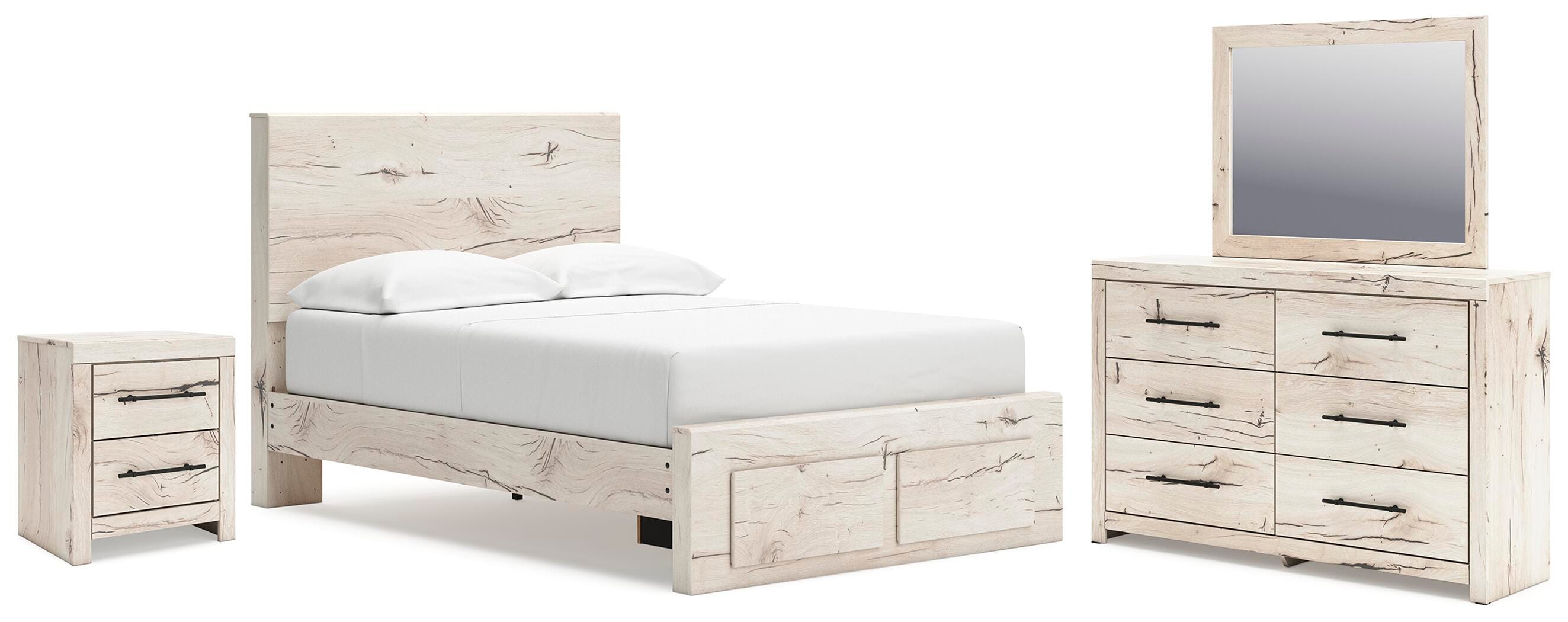 Lawroy Full Panel Storage Bed, Dresser, Mirror and Nightstand - image 1