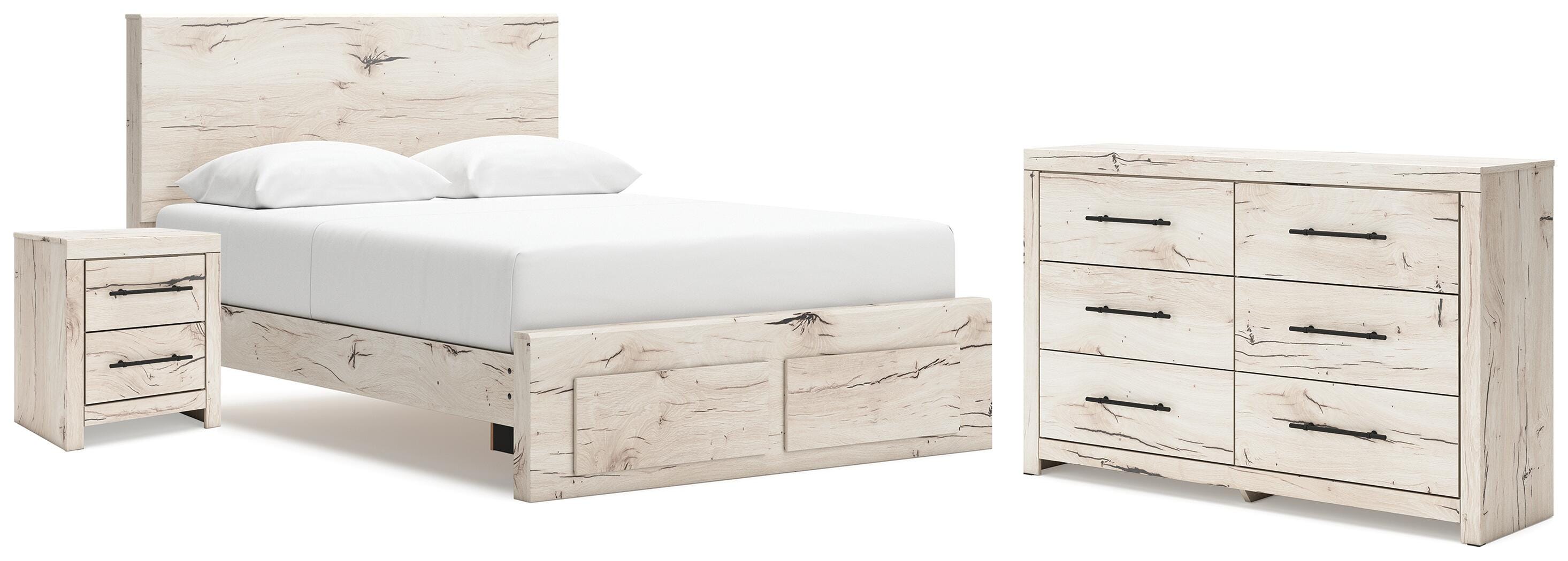 Cama Queen, cómoda y mesita de noche Lawroy - image 1