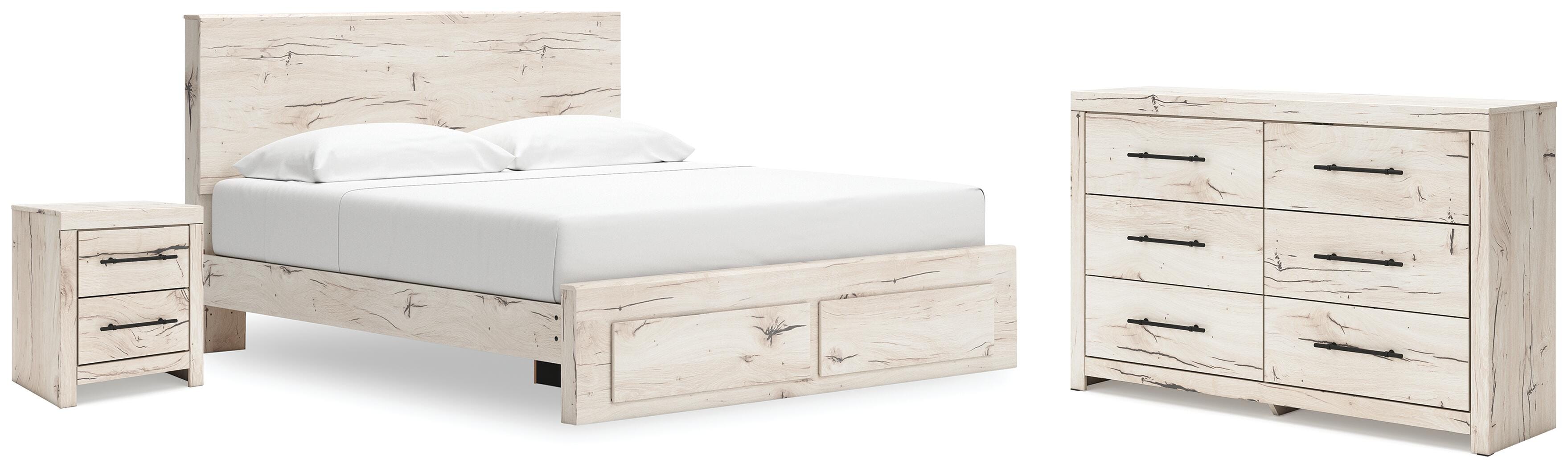Cama, cómoda y mesita de noche Lawroy King - image 1
