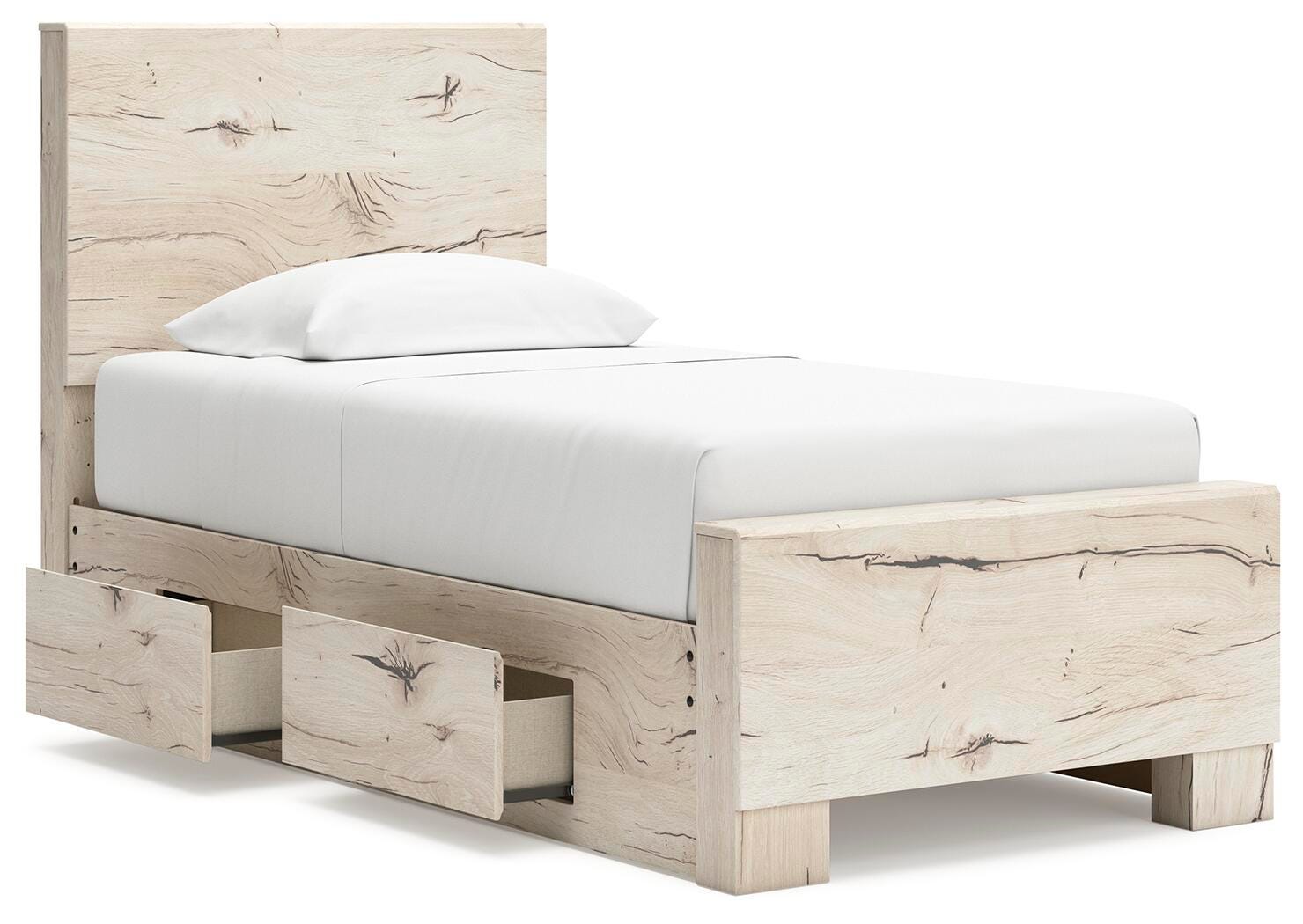 Lawroy Twin Panel Bed with Storage and Nightstand - image 4