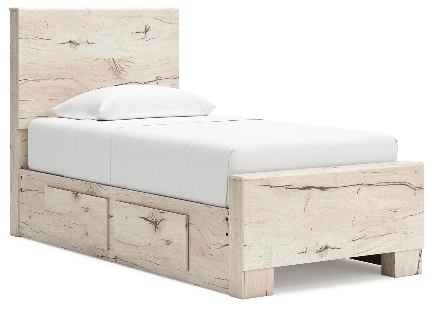 Lawroy Twin Panel Bed with Storage and Nightstand - image 3