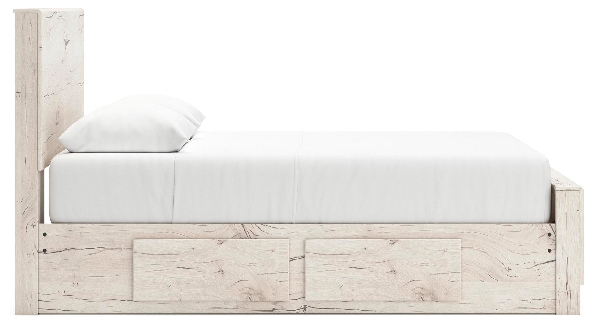 Cama matrimonial con panel completo Lawroy con almacenamiento - image 7