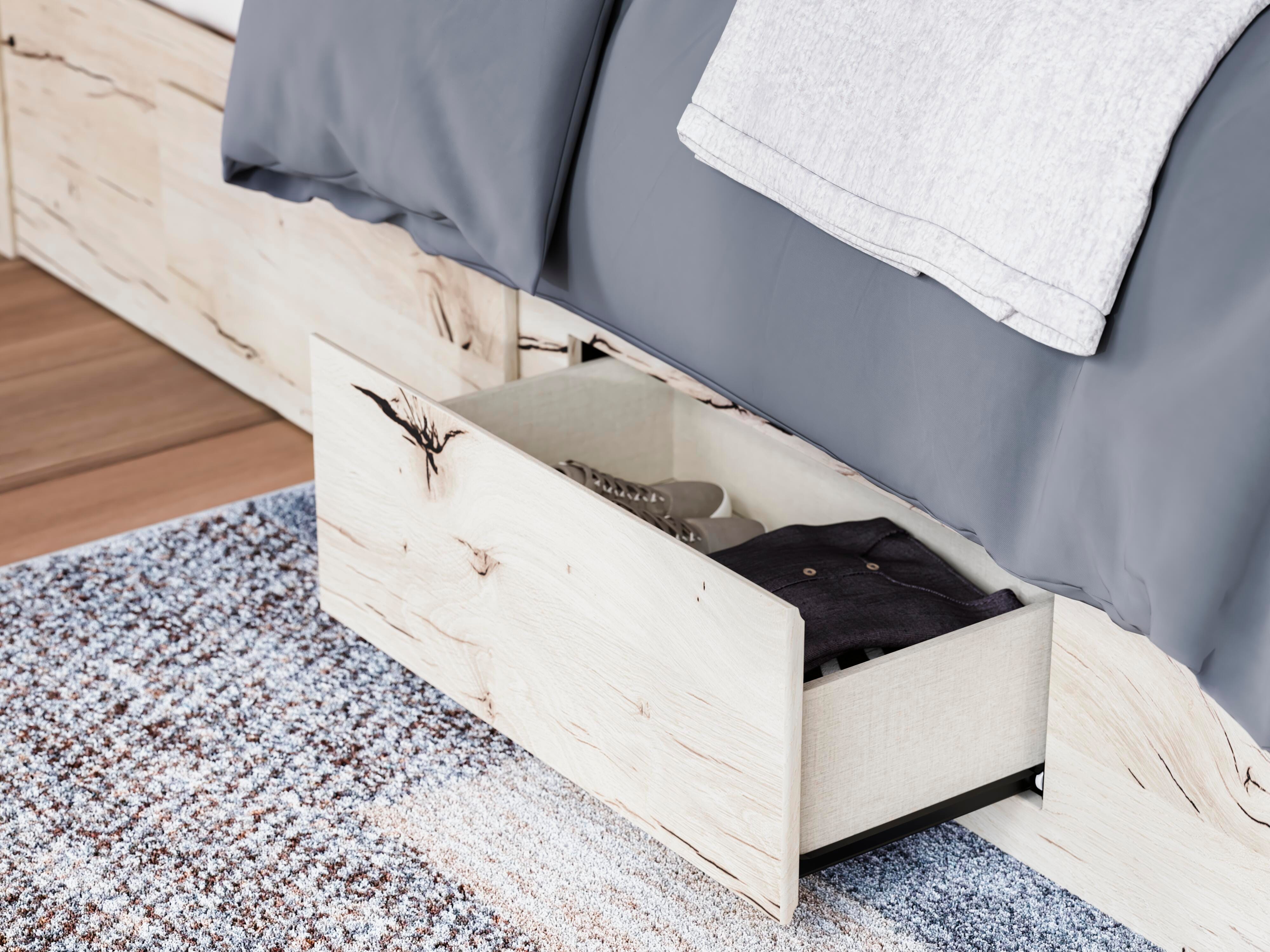 Cama de panel Queen Lawroy con almacenamiento - image 11