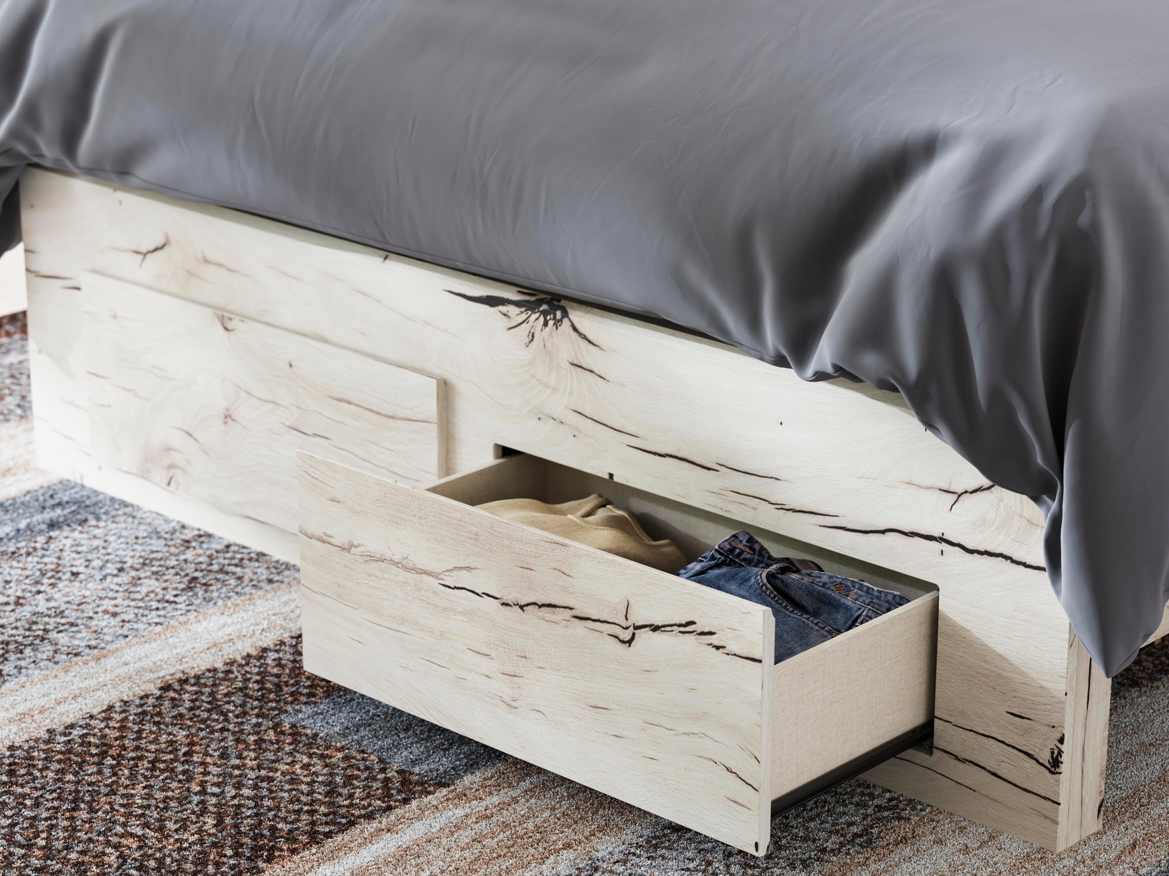 Cama de almacenamiento Lawroy Queen Panel, cómoda y espejo - image 17