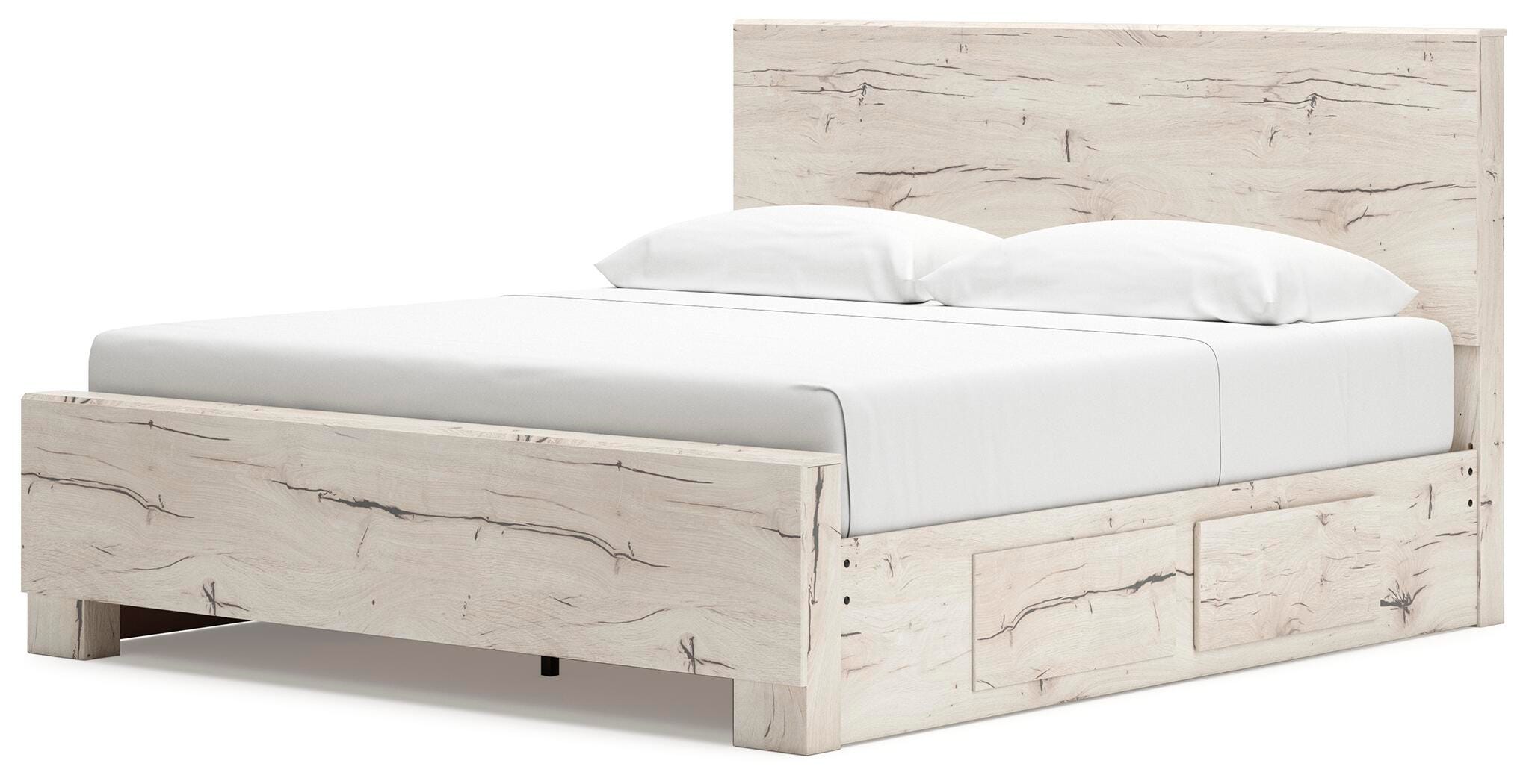Cama con paneles Lawroy King con almacenamiento, tocador y espejo - image 13
