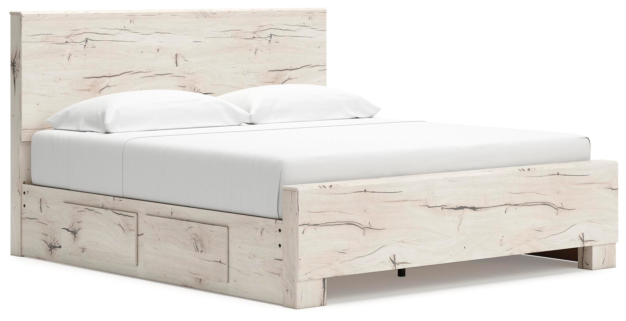 Cama con paneles Lawroy King con almacenamiento, tocador y espejo - image 10