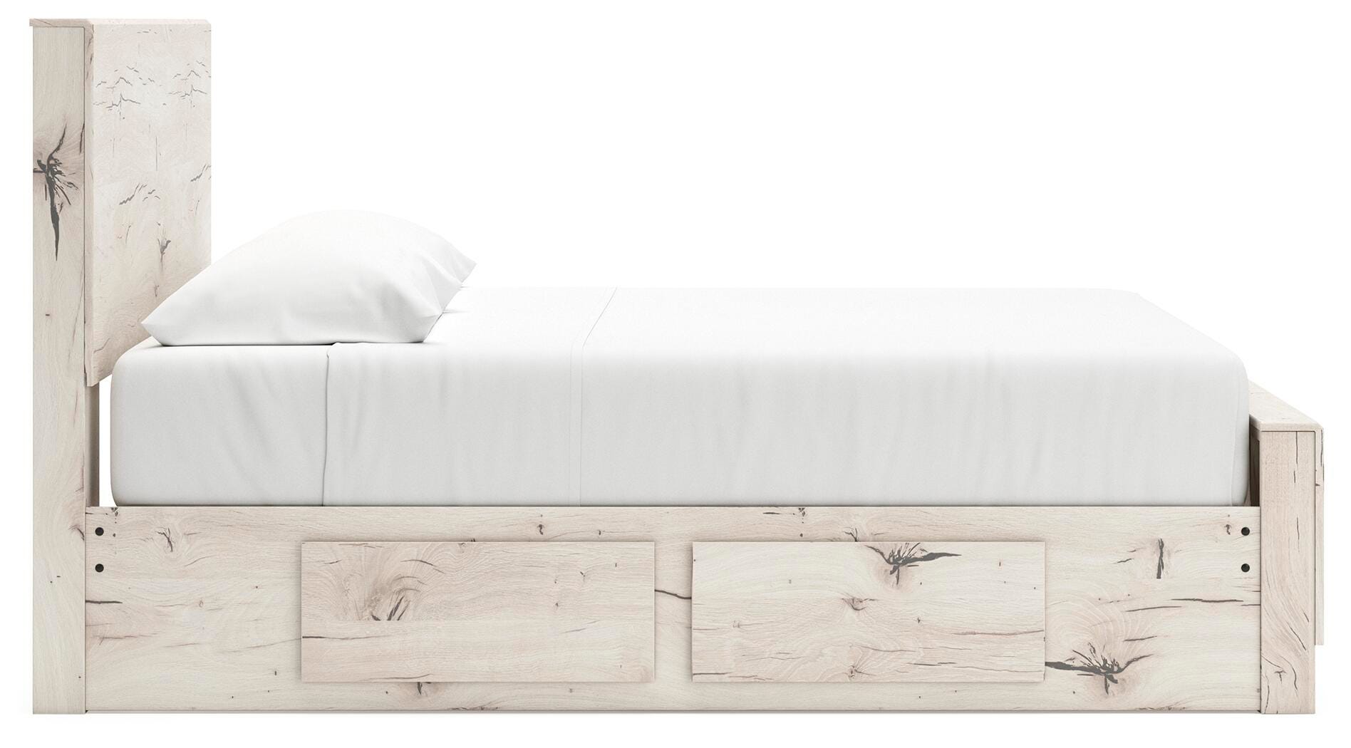 Cama con paneles Lawroy King con almacenamiento, tocador y espejo - image 15