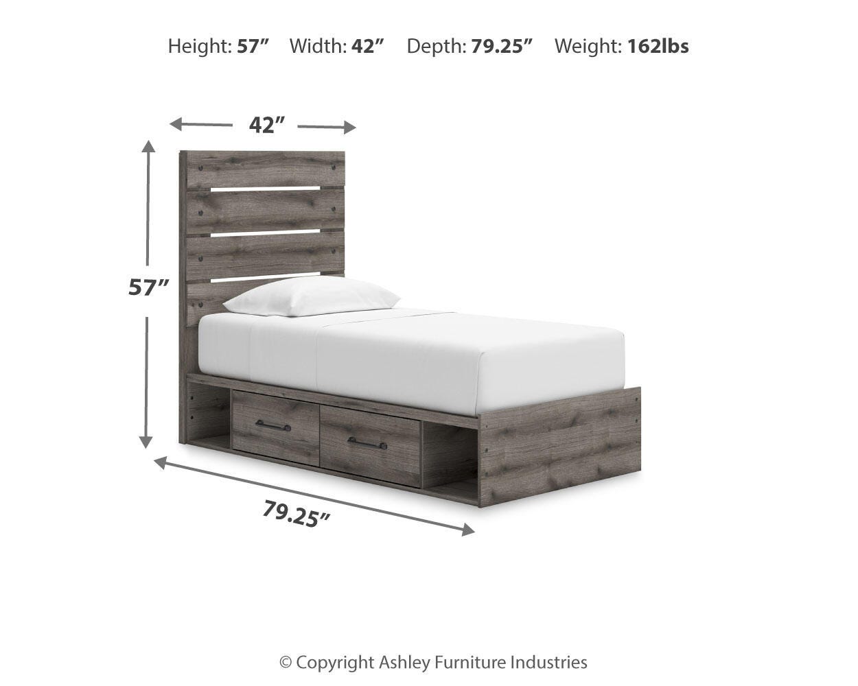 Urbanoore Twin Panel Storage Bed - image 4