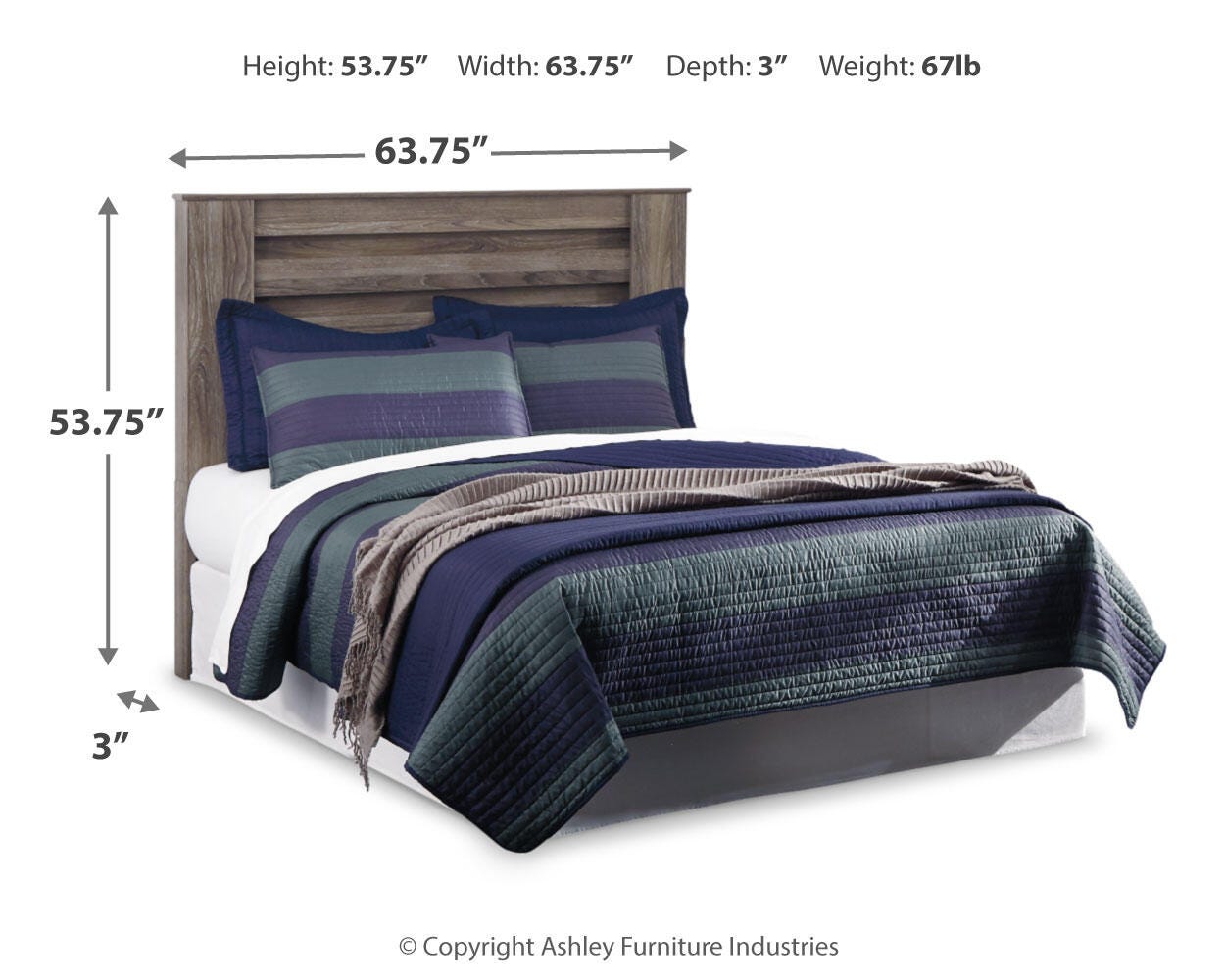 Zelen Queen Panel Headboard | Ashley