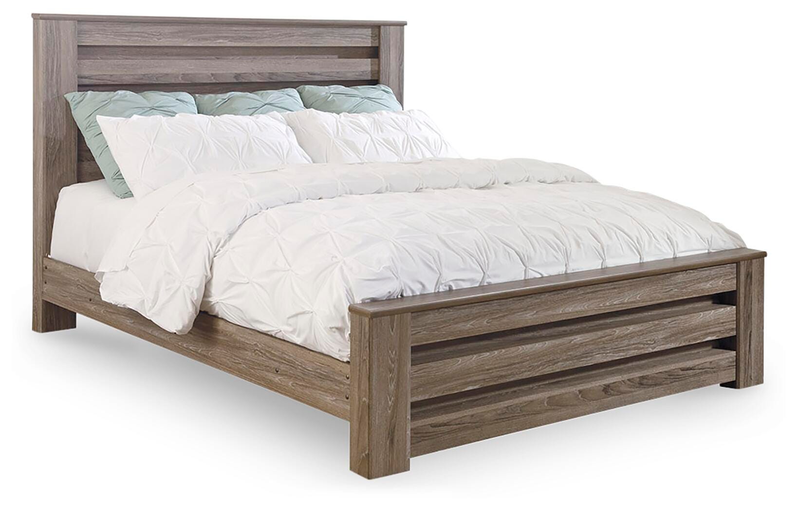 Zelen King Panel Bed, Warm Gray, large