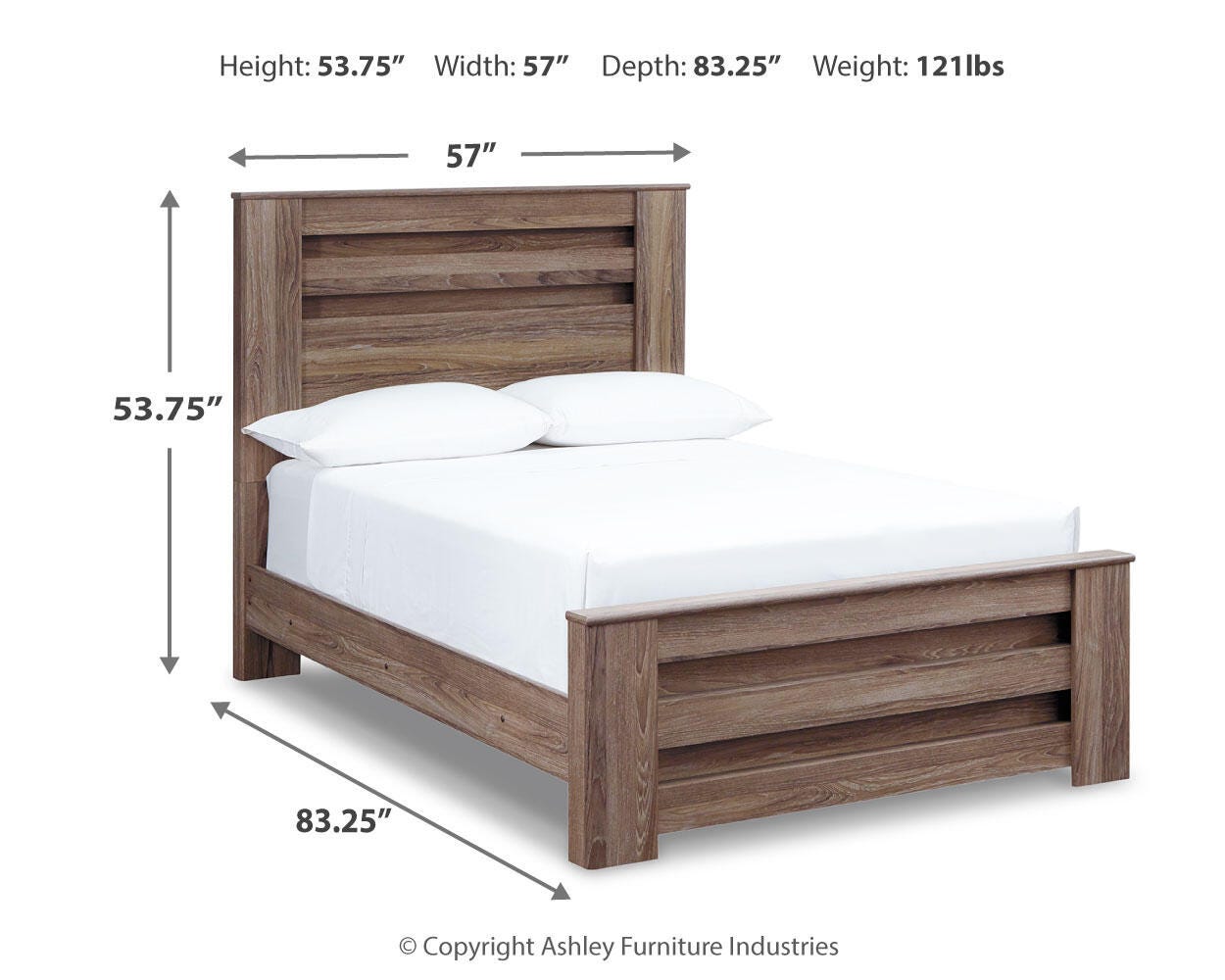 Zelen Full Panel Bed | Ashley