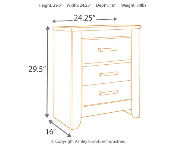 Zelen 24" 2 Drawer Nightstand | Ashley Zelen 24" 2 Drawer Nightstand | Ashley