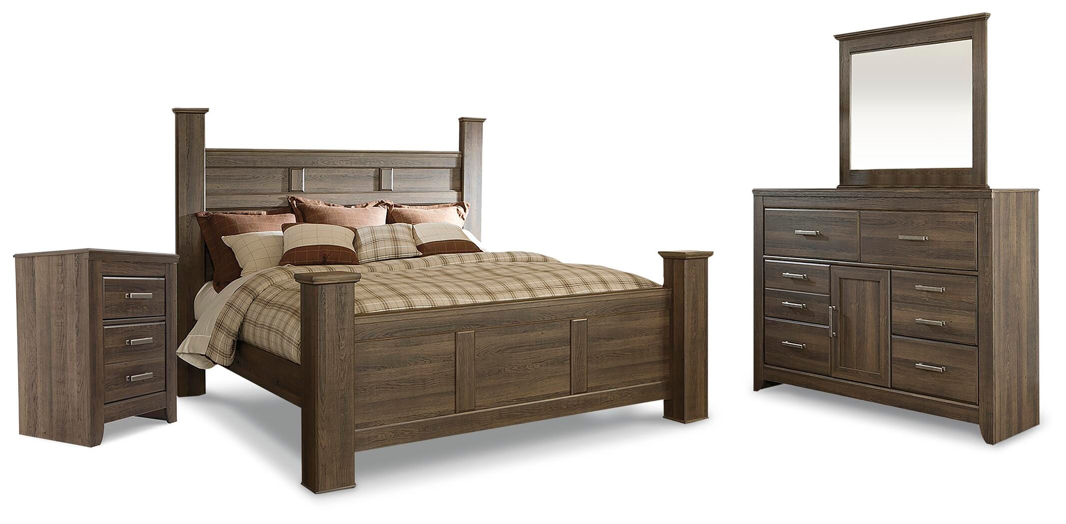 Cama, cómoda, espejo y mesita de noche Juararo King - image 1