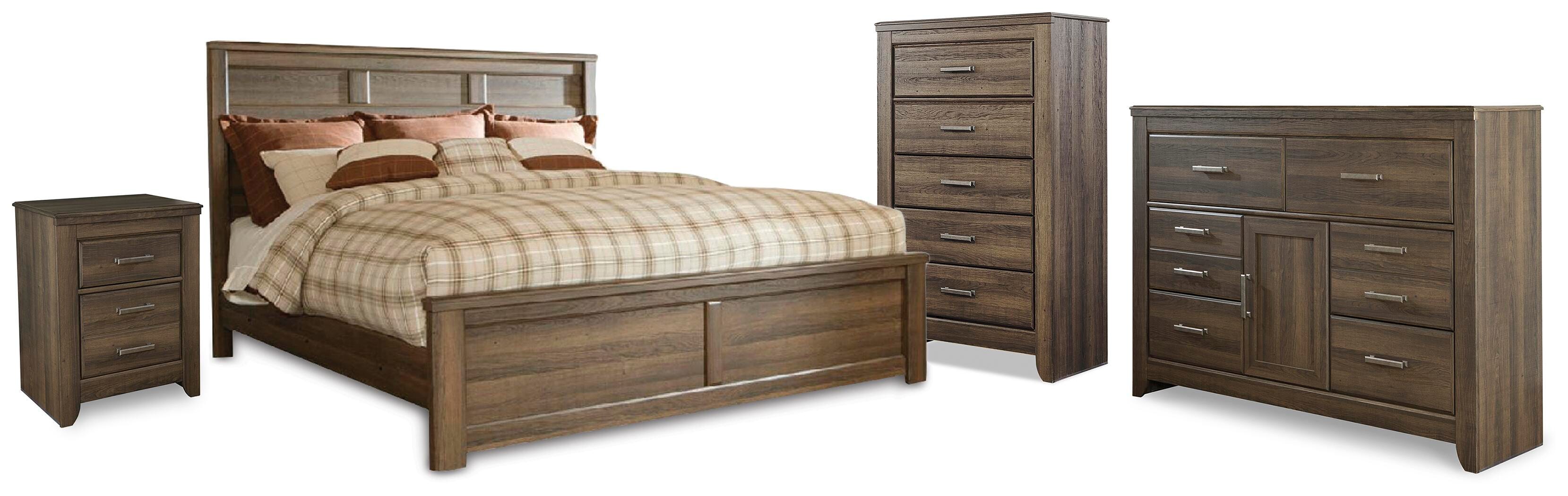 Juararo California King Panel Bed, Dresser, Chest and Nightstand - image 1