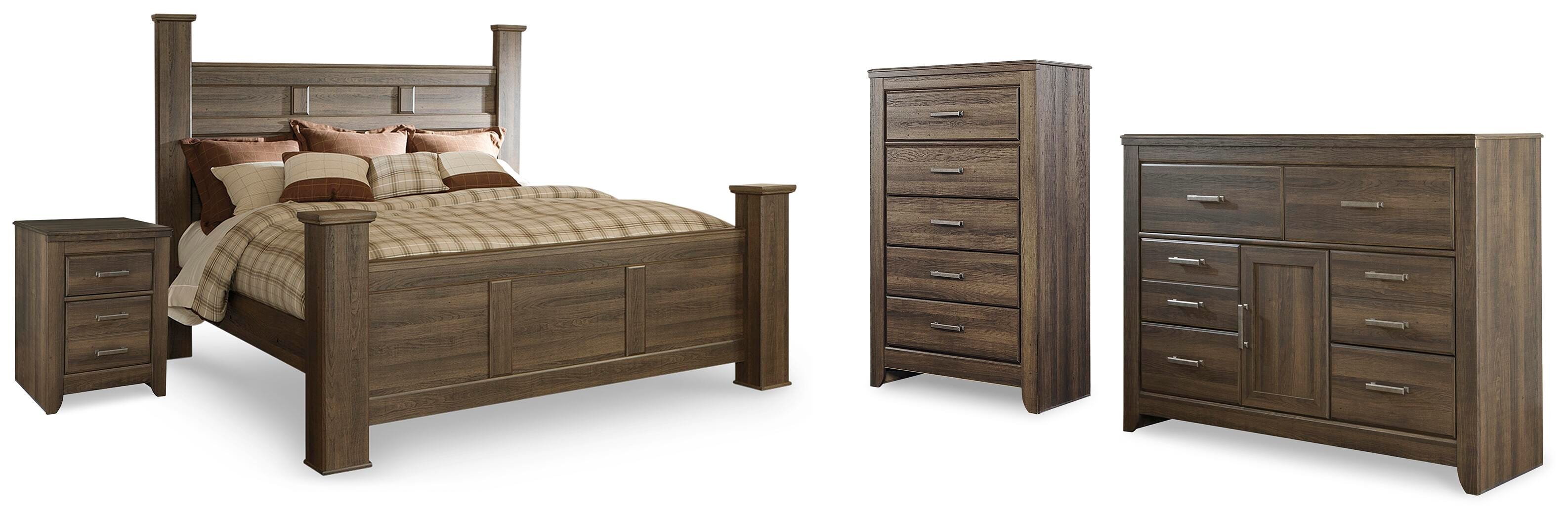 Cama con dosel Juararo King, tocador, cómoda y mesita de noche - image 1