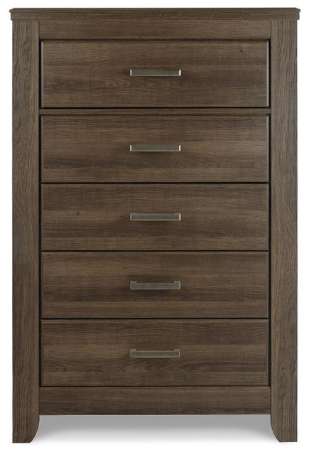 Juararo 5 Drawer Chest of Drawers, Dark Brown