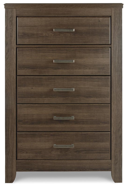 Juararo 5 Drawer Chest of Drawers, Dark Brown