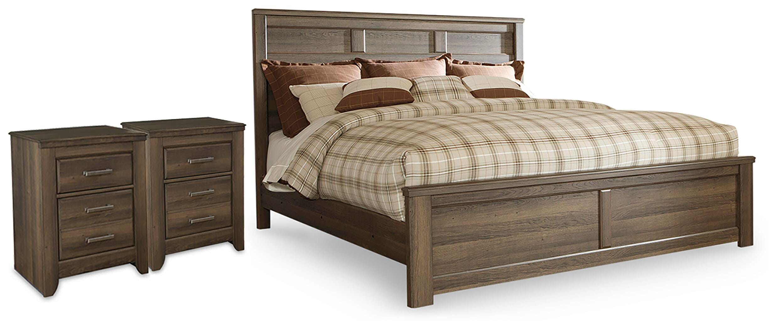 Cama panel Juararo King y 2 mesitas de noche - image 1