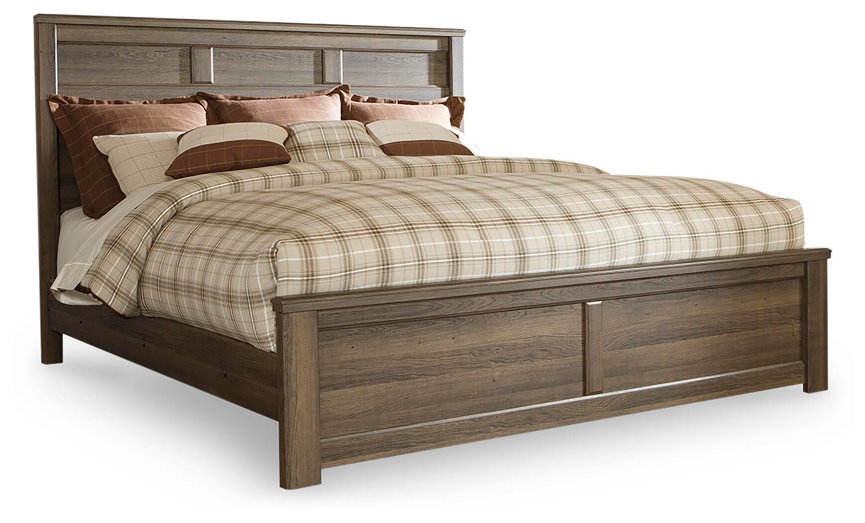 Juararo King Panel Bed, Dark Brown, large