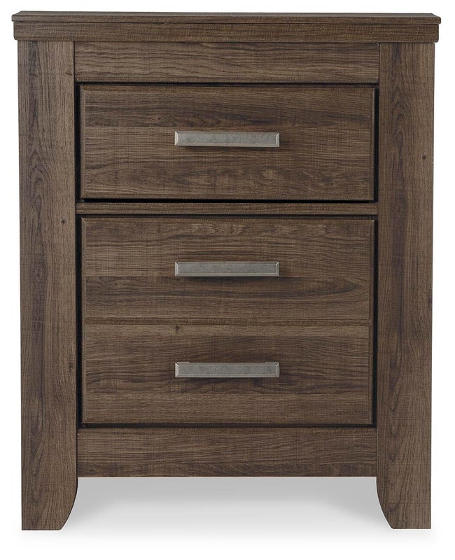 Juararo 25" 2 Drawer Nightstand, Dark Brown