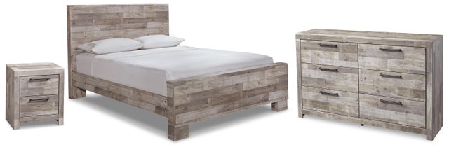 Effie Queen Panel Bed with 6 Drawer Dresser and Nightstand