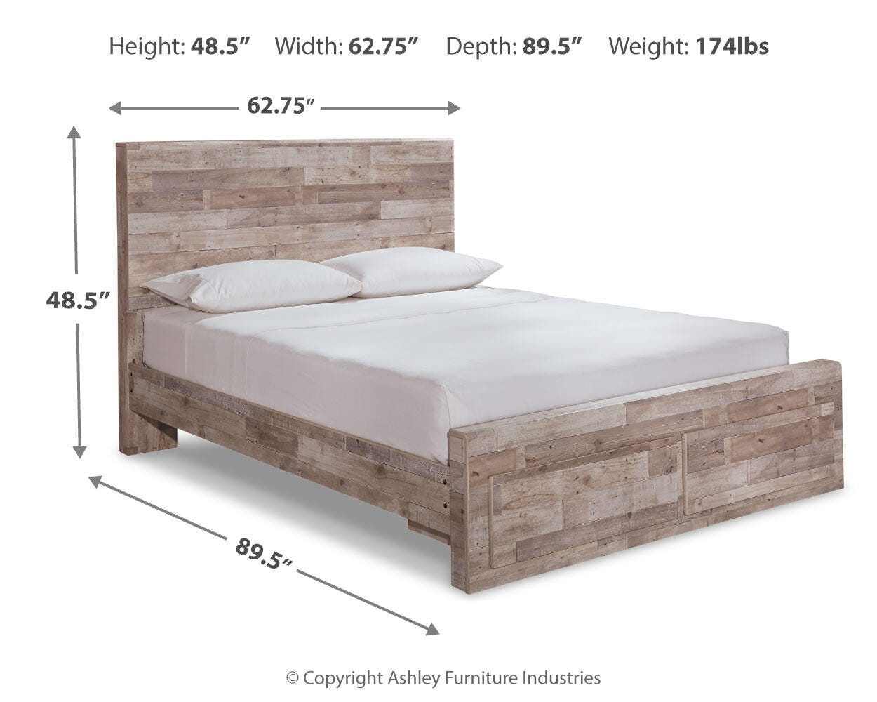 Effie Queen Panel Bed with 2 Storage Drawers - image 4