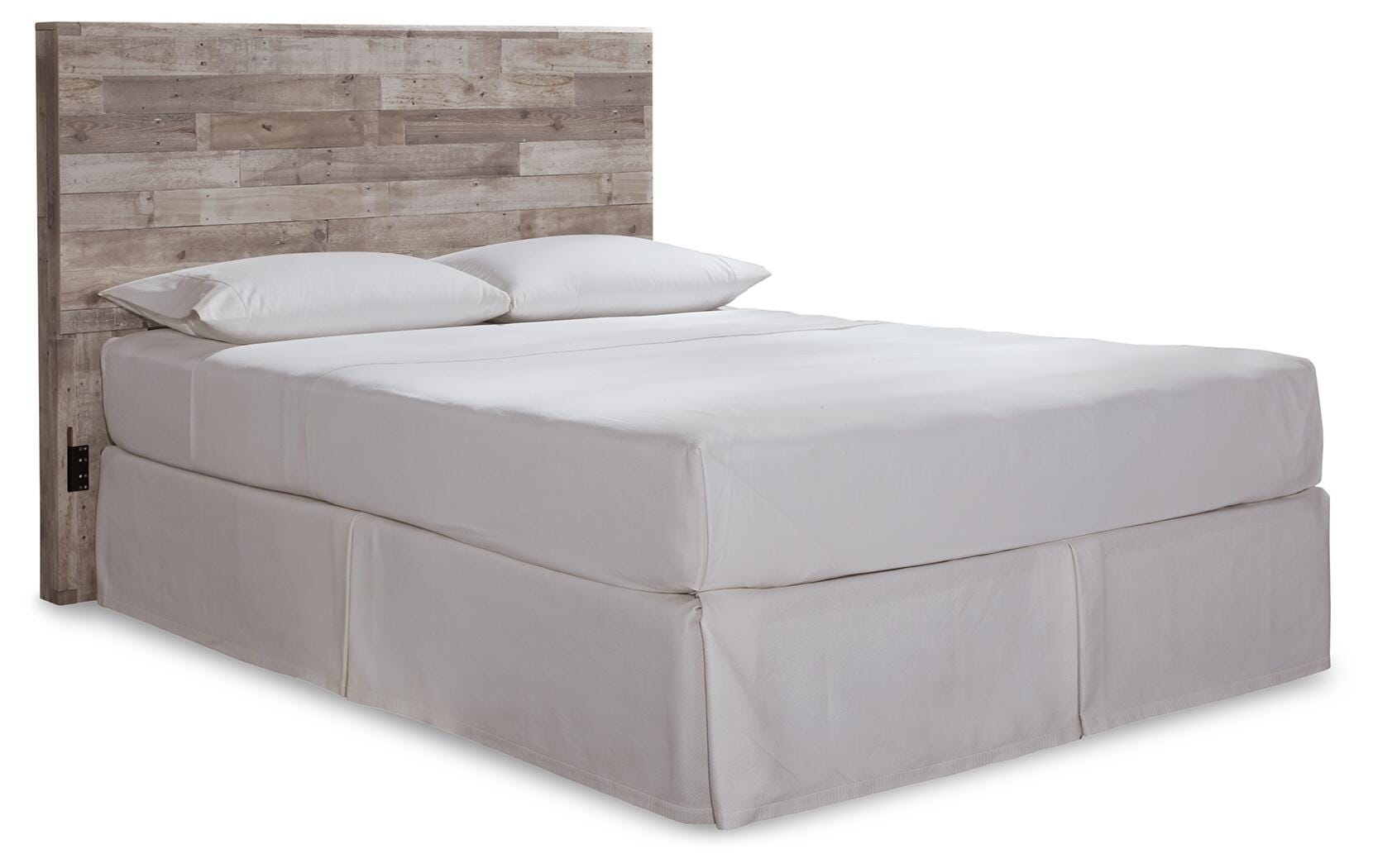 Effie Queen Panel Headboard, Whitewash, large