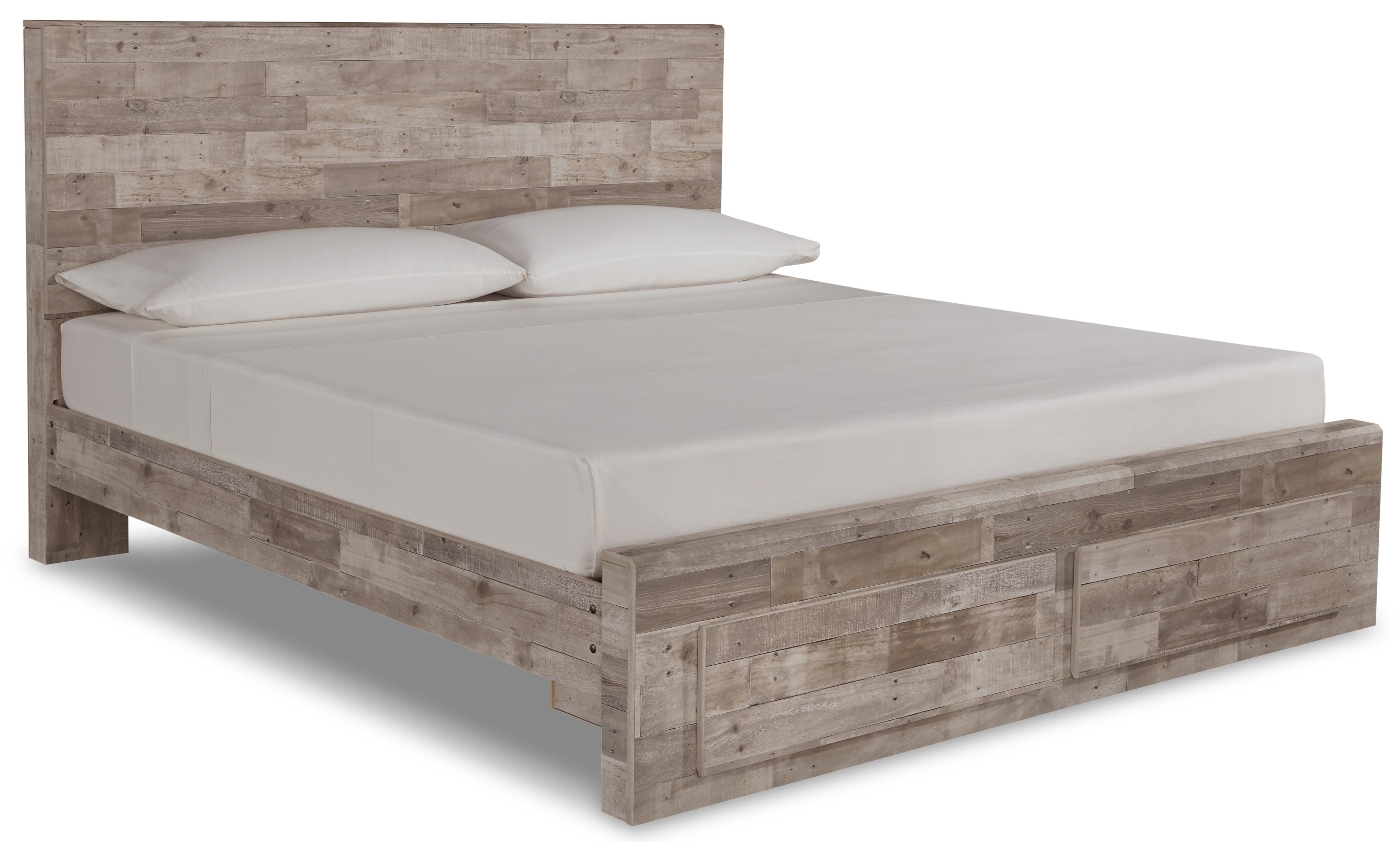Cama Effie King con panel y 2 cajones de almacenaje - image 1