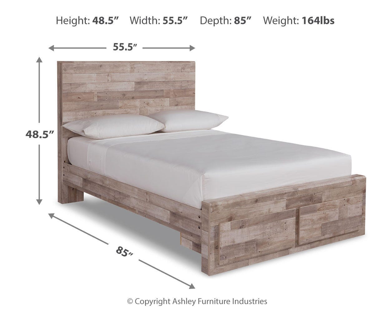 Effie Full Panel Bed with 2 Storage Drawers - image 4