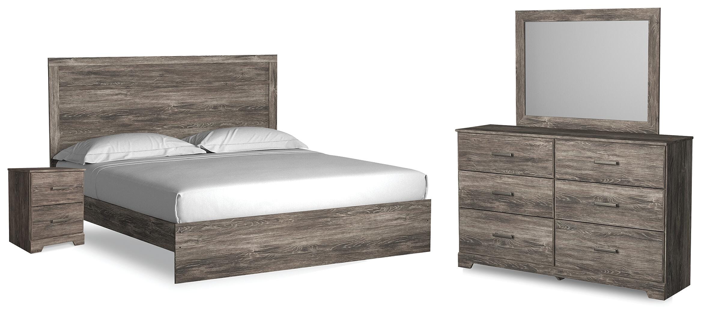 Cama, Cómoda, Espejo y Mesita de Noche Ralinksi King - image 1