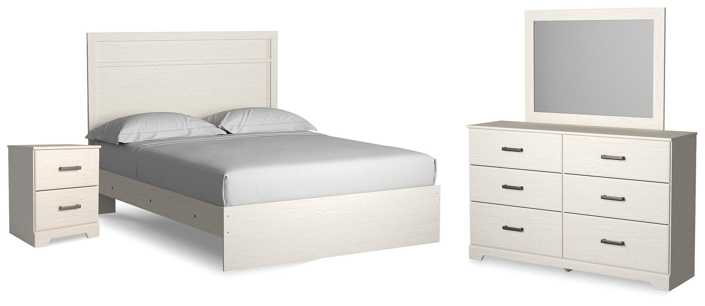 Cama Stelsie Queen con cómoda, espejo y mesita de noche - image 1