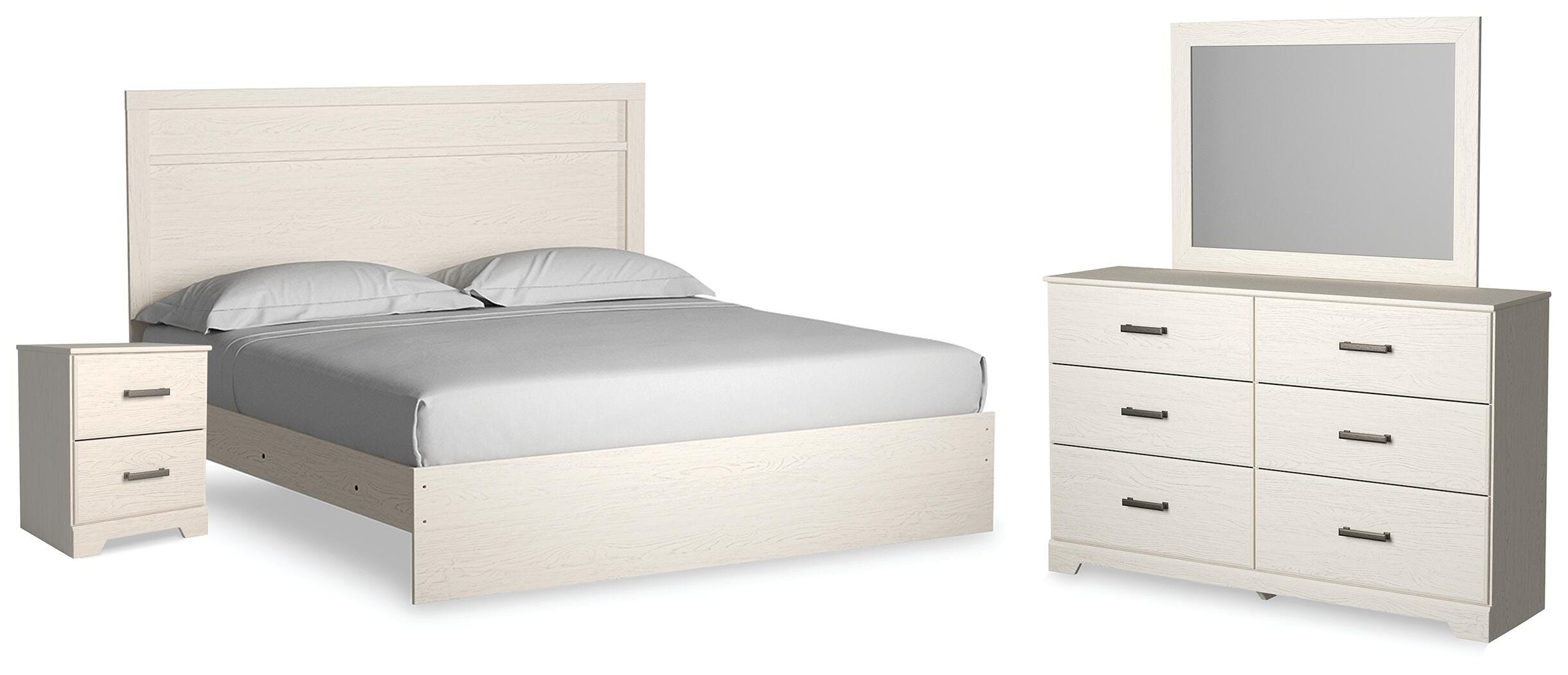 Cama Stelsie King con Tocador, Espejo y Mesita de Noche - image 1