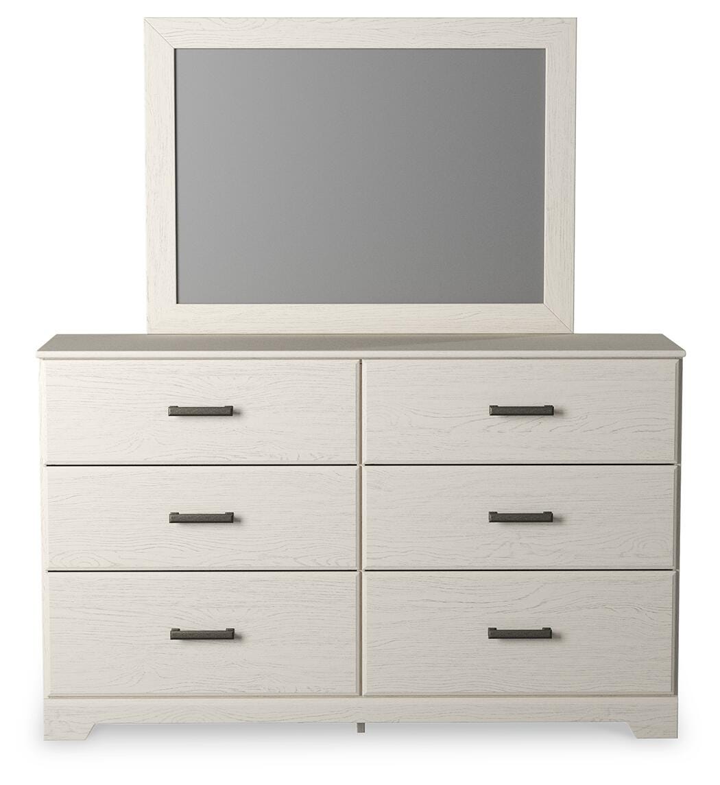 Stelsie Dresser and Mirror, White, large