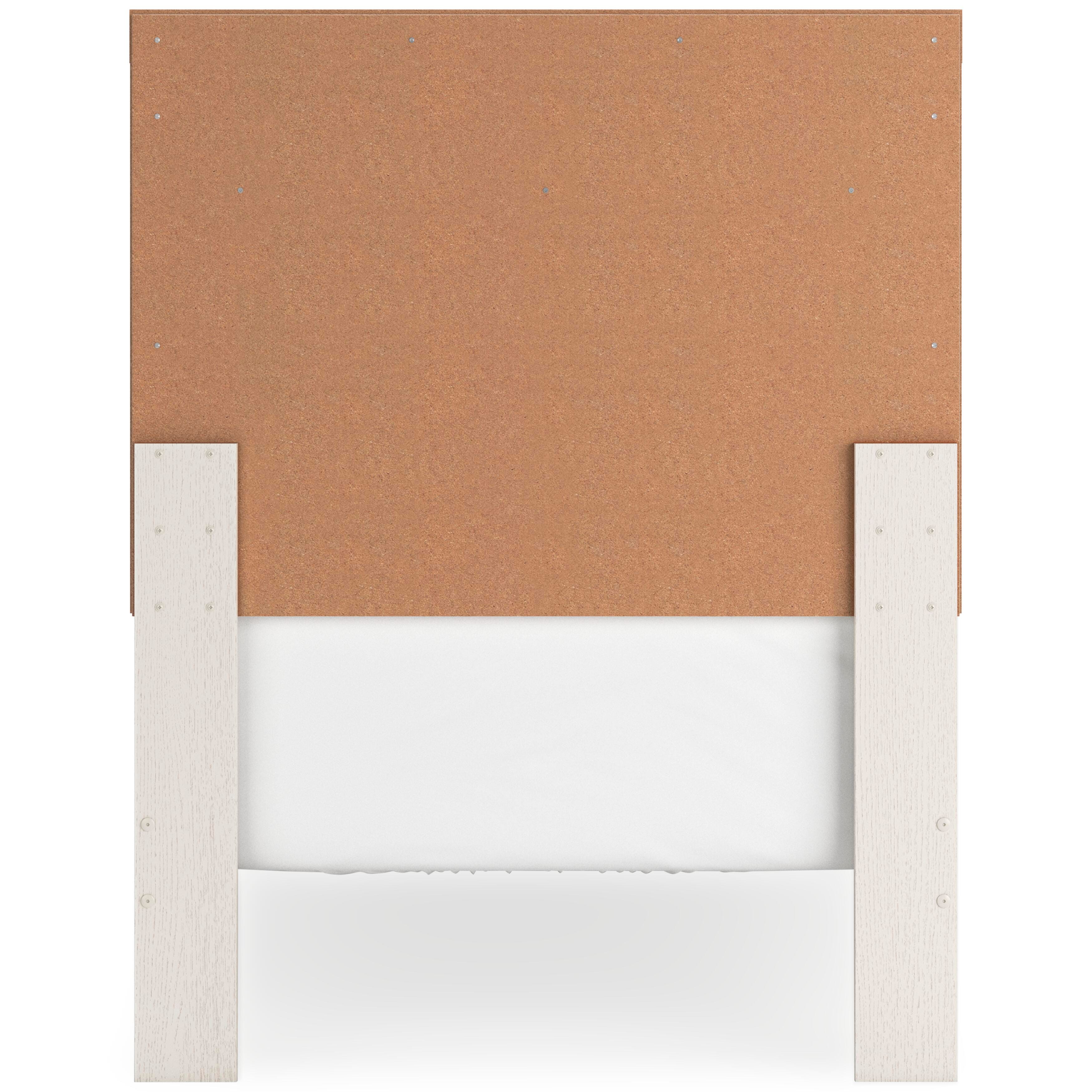Stelsie Twin Panel Bed, White, large