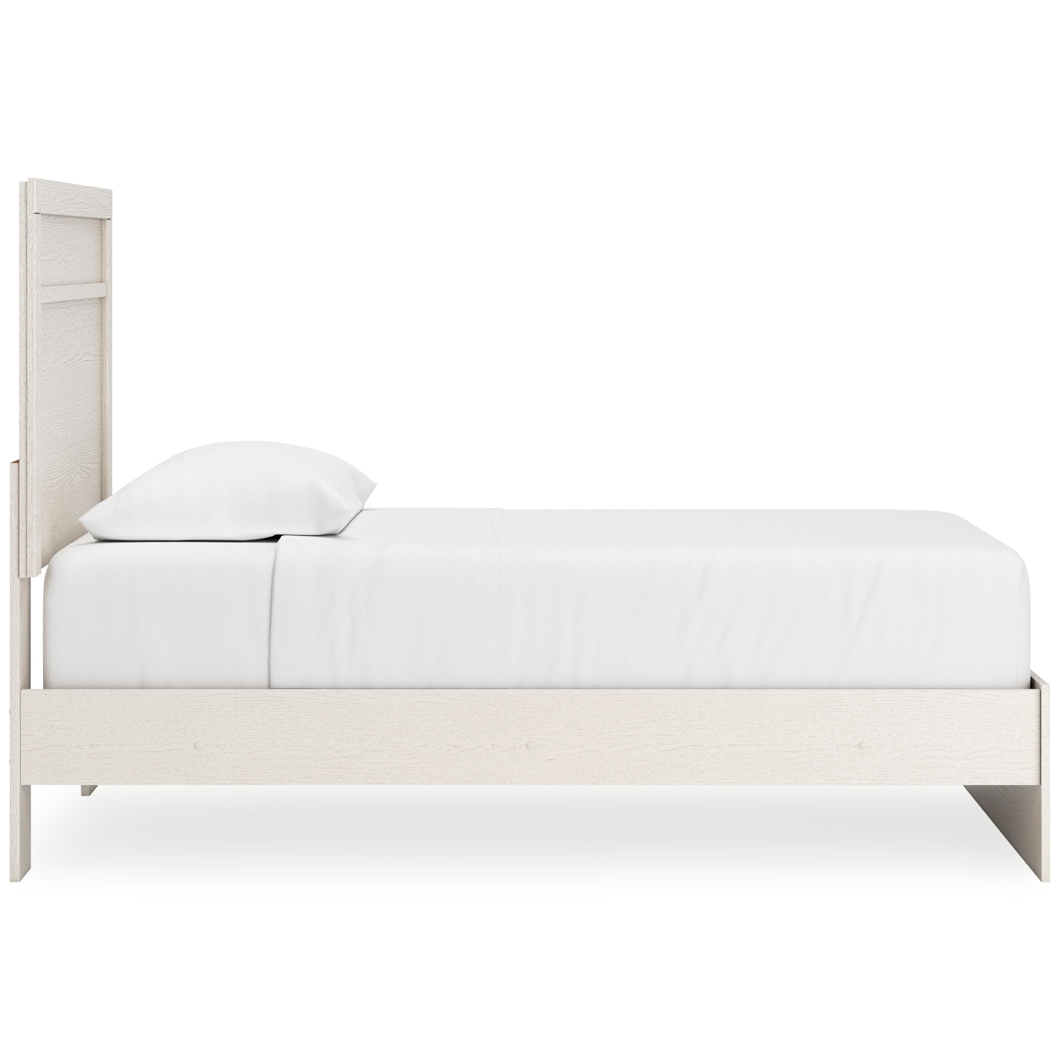 Stelsie Twin Panel Bed, White, large