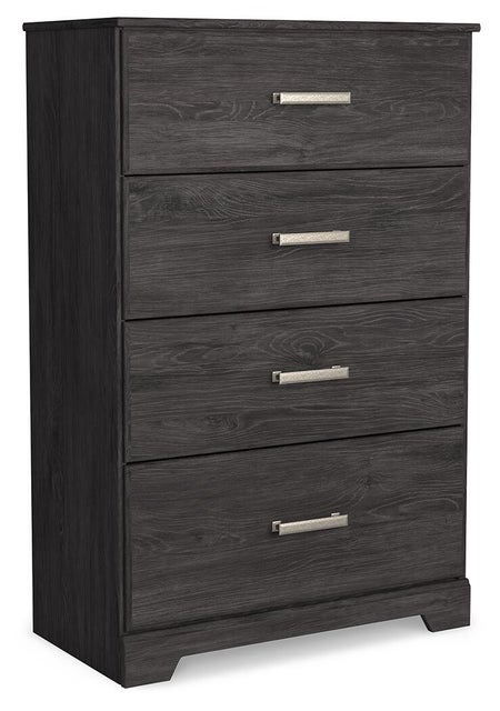 Belachime 4 Drawer Chest of Drawers, Charcoal