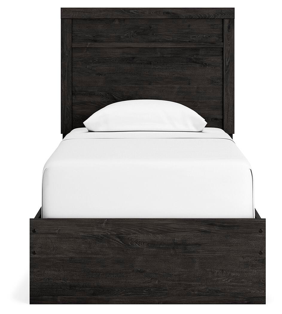 Belachime Twin Panel Bed, Charcoal, large