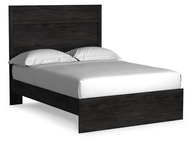 Belachime Full Panel Bed, Charcoal