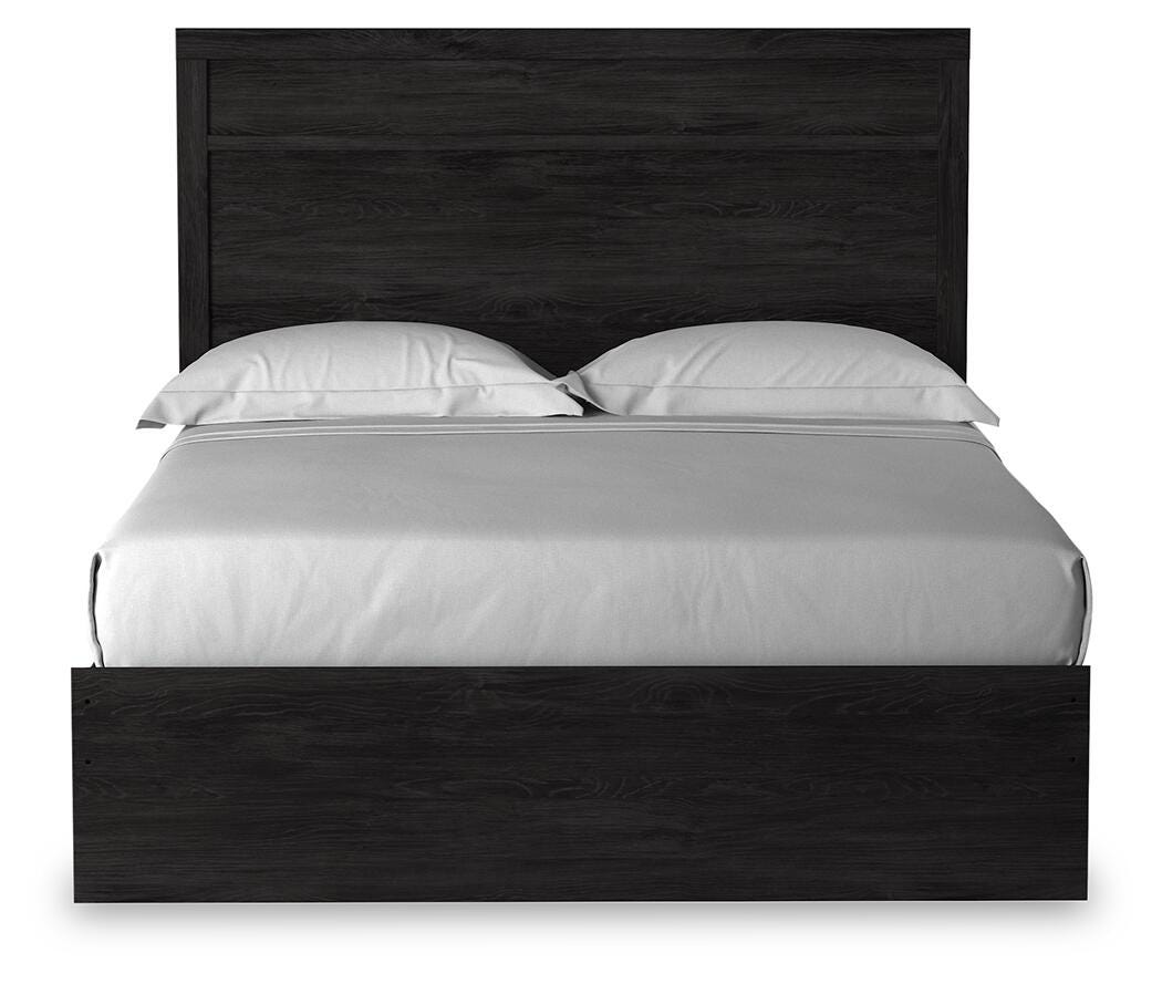 Belachime Queen Panel Bed, Charcoal, large
