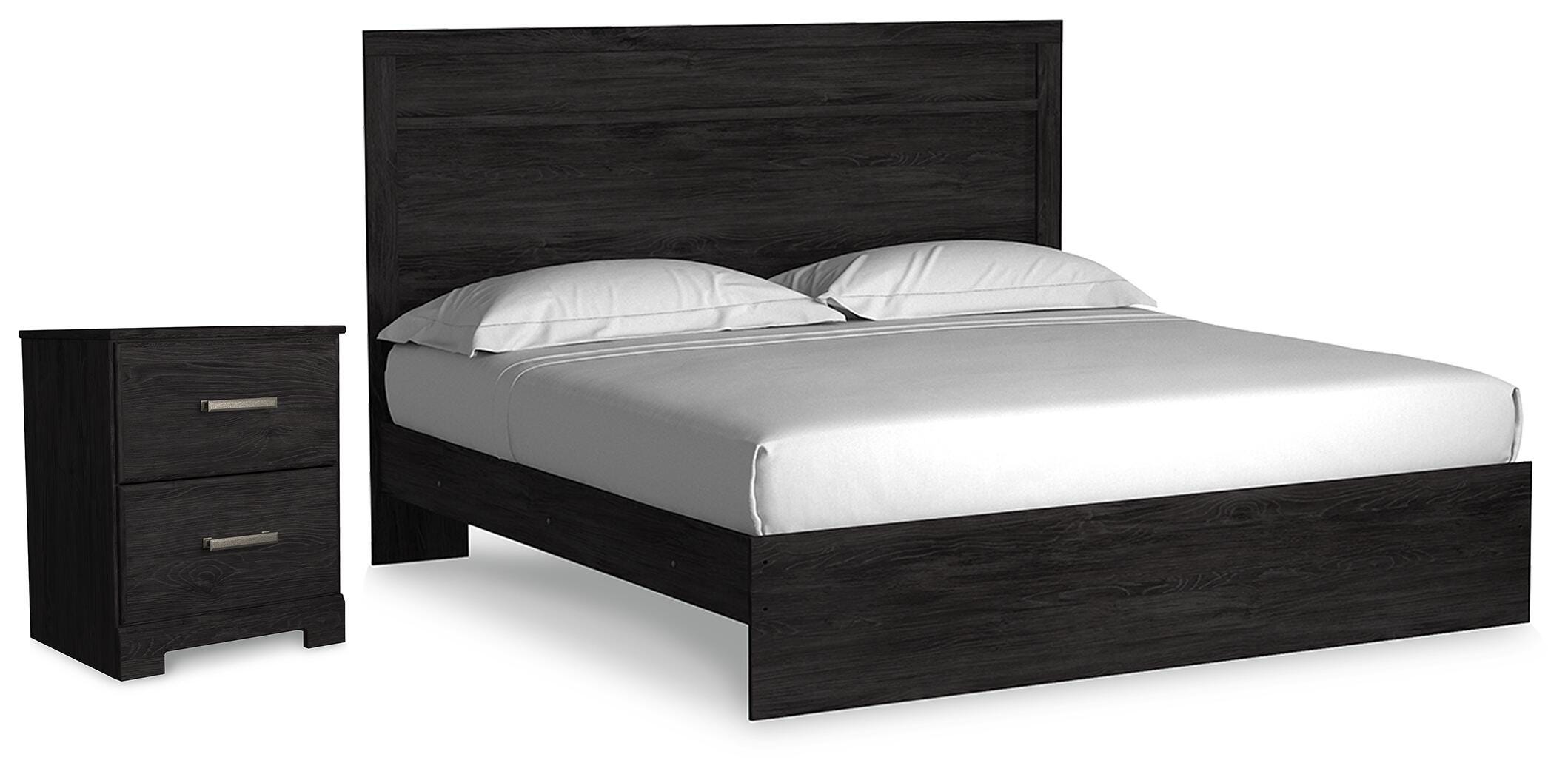 Belachime King Panel Bed and Nightstand - image 1