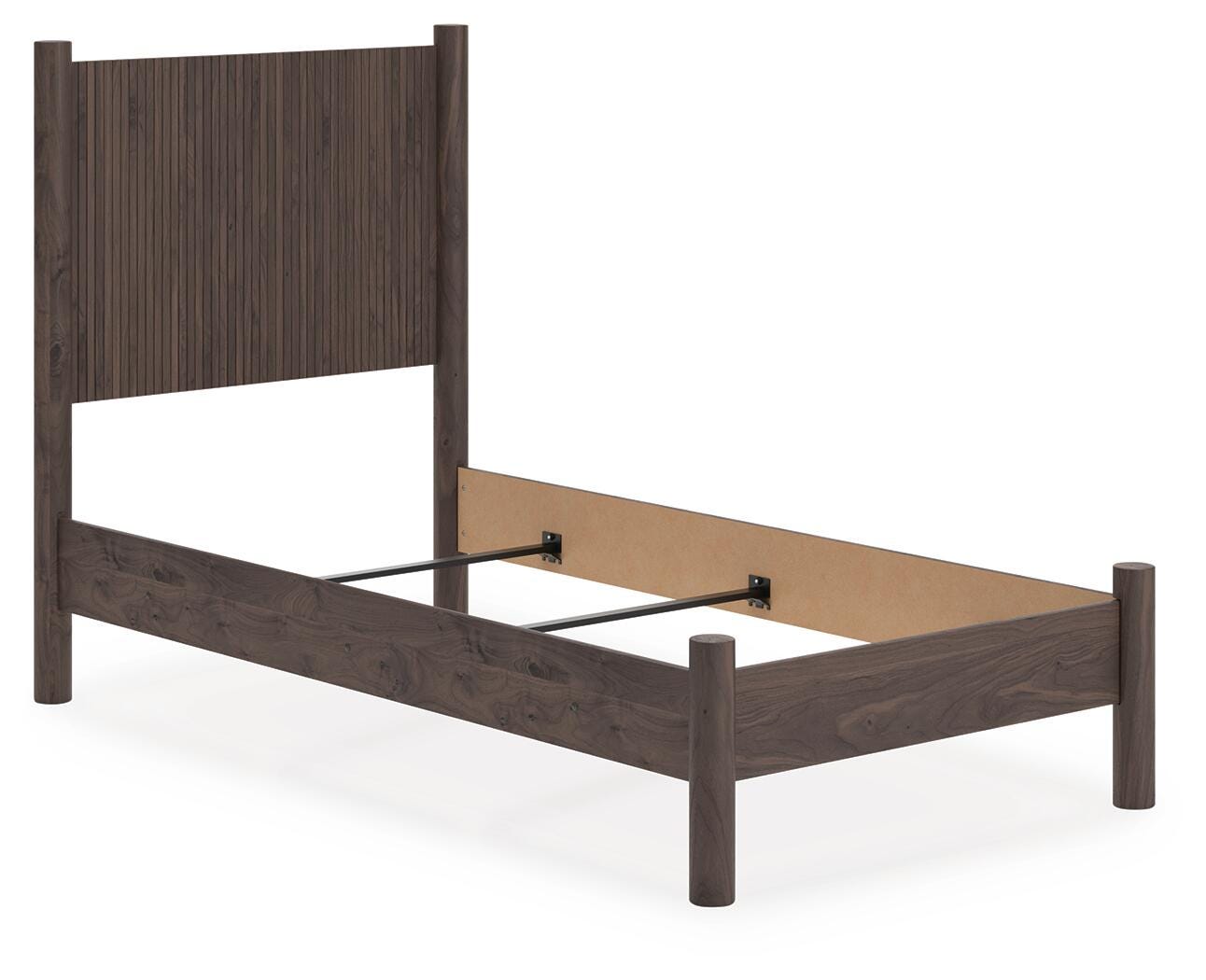 Cadmori Twin Panel Bed, Brown, rollover