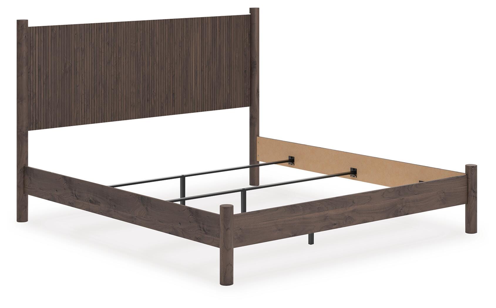 Cadmori King Panel Bed, Brown, rollover