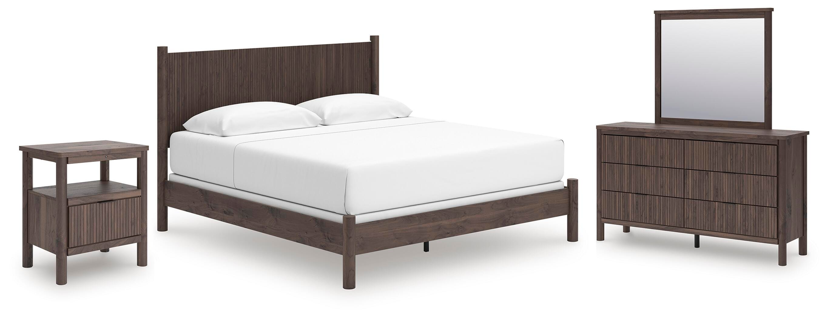 Cadmori King Panel Bed, Dresser, Mirror and Nightstand - image 1