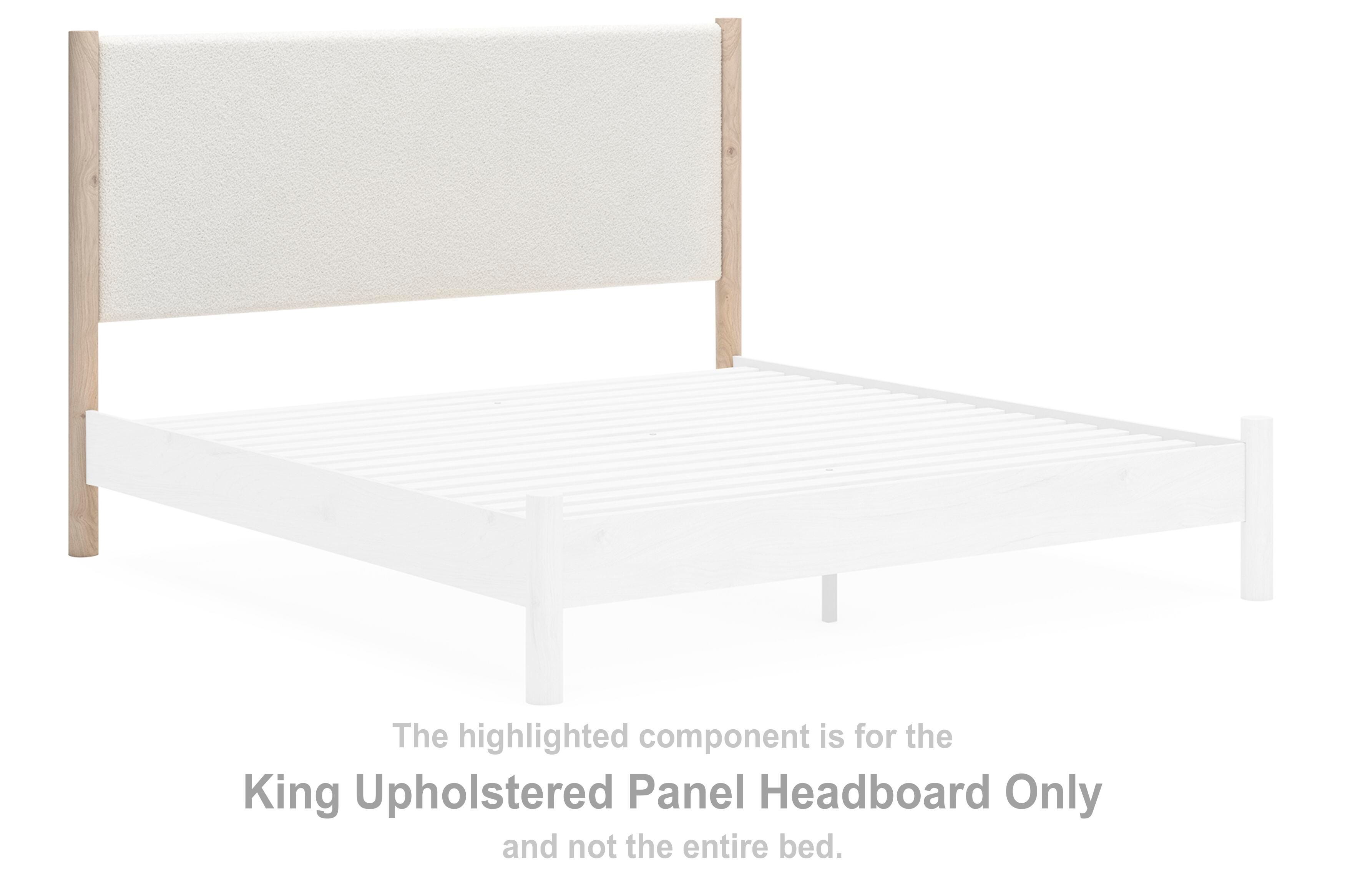 Cadmori King Upholstered Panel Headboard, , large